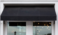 Auvent rétractable manuel incurvé en alliage d'aluminium de style français pour balcon extérieur, abri de pluie durable pour la décoration de la maison