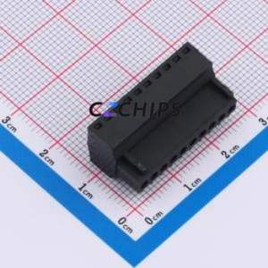 DB2EK-2.54-10P-BK-S Plug-in Terminal Block P=2.54mm Connector Male Plug 1x10P 2.54mm Black - Product Image 2