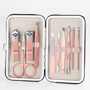 Nail set 10-piece stainless steel accessories pliers Pedicure Beauty tools can be printed logo