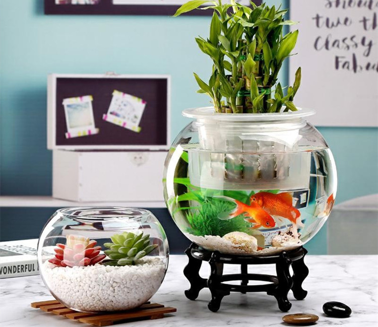 Yardwe Aquarium glazen ronde vazen voor tafelopzetstukken, glazen vazen Yardwe Aquarium glazen ronde vazen voor tafelopzetstukken, glazen vazen