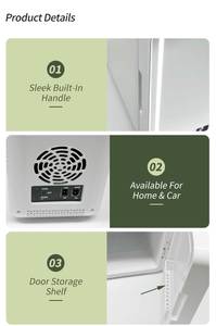 Mini-réfrigérateur portable transparent avec porte vitrée, idéal pour chambre et hôtel – Vitrine réfrigérée pour produits de <span class=keywords><strong>beauté</strong></span> - Product Image 6