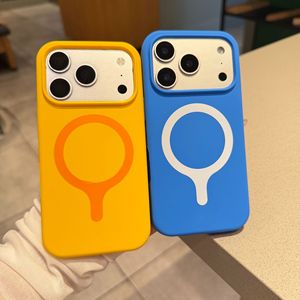 เคสโทรศัพท์ซิลิโคนกันกระแทกแบบนิ่ม สีสันสดใส ช่องกล้องขนาดใหญ่ สำหรับ iPhone 18 17 16 15 14 13 Pro Max  แบบแม่เหล็ก - Product Image 3