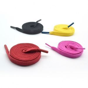 For Manufacturer Custom 8mm Woven <b>Braid</b> Color Replacement Sneaker Sport Flat Rope Shoe Lace String <b>Cord</b> Hemp 100 Cotton Shoelace - Product Image 4