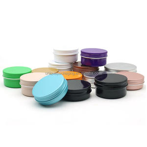 Caja metálica redonda azul brillante, latas anchas para velas, contenedor de cosméticos, tarro de aluminio para velas - Product Image 2