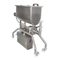 Machine de remplissage semi-automatique électrique à piston en U avec PLC pour boissons, eau, jus, crème, granulés de bœuf et sauces piquantes