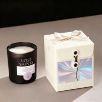 Boîte-cadeau de bougie d'aromathérapie papier cartonné blanc imprimé personnalisé emballage en carton de conception d'avion en petits lots boîtes en papier personnalisées