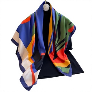 Wholesale Custom Print Lightweight Premium Pure Silk Scarf Luxury Satin Neck <b>Wrap</b> for Women Plain Satin Style - Product Image 1