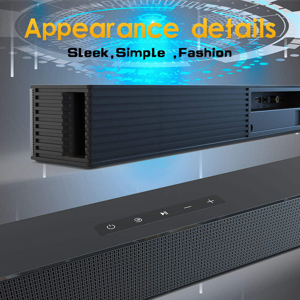 サウンドバー BS-18B BS-18B 40W TV Soundbar Wireless BT 5.3 8H Playtime HDMI ARC