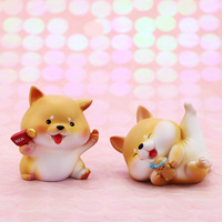 Nette glückliche Shiba Inu Welpe Auto Innendekoration Auto Ornament Cartoon Backen Kuchen Dekoration