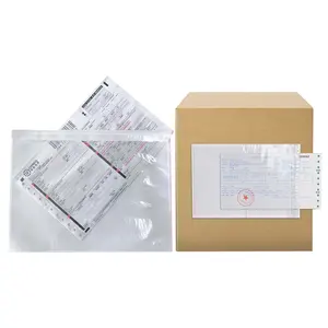 PE Adhesivo transparente Lista de embalaje de carga superior/Sobres de etiquetas de envío Bolsas de lista de embalaje