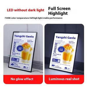 Siêu mỏng <span class=keywords><strong>LED</strong></span> TREO TƯỜNG menu Bảng hiển thị khung nhôm hộp đèn cho Nhà Hàng Quảng Cáo & đặt hàng tùy chỉnh hộp Đèn - Product Image 2