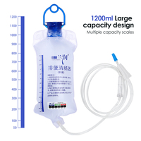 Kit de nettoyage de douche anale à domicile réutilisable de 1,2 L Sac de lavement pour produits de santé