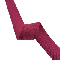 Ruban en sergé 100% polyester de 25 mm, écologique, ruban moiré en 15 couleurs pour la chapellerie, les chaussures, les sacs et les textiles d'ameublement