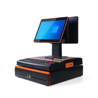 15.6+11.6-inch Dual Screen Full Set Cash Register POS System Intel 4GB RAM Dual Resolution NFC Technology Windows