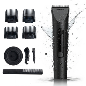 Kit de Afeitado Profesional para Hombre con Cortadora de Pelo y Barba de Cerámica USB, Cuchilla Ajustable e Impermeabilidad IPX7 - Product Image 1