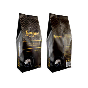 热卖定制印花咖啡袋带阀拉链低最小起订量立式平底设计PET & BOPP塑料压花表面 - Product Image 3