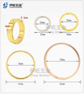 YIWANGルーズリーフバインダーリングゴールドメタルブックリングバインダークリップノートブックメモ用 - Product Image 3
