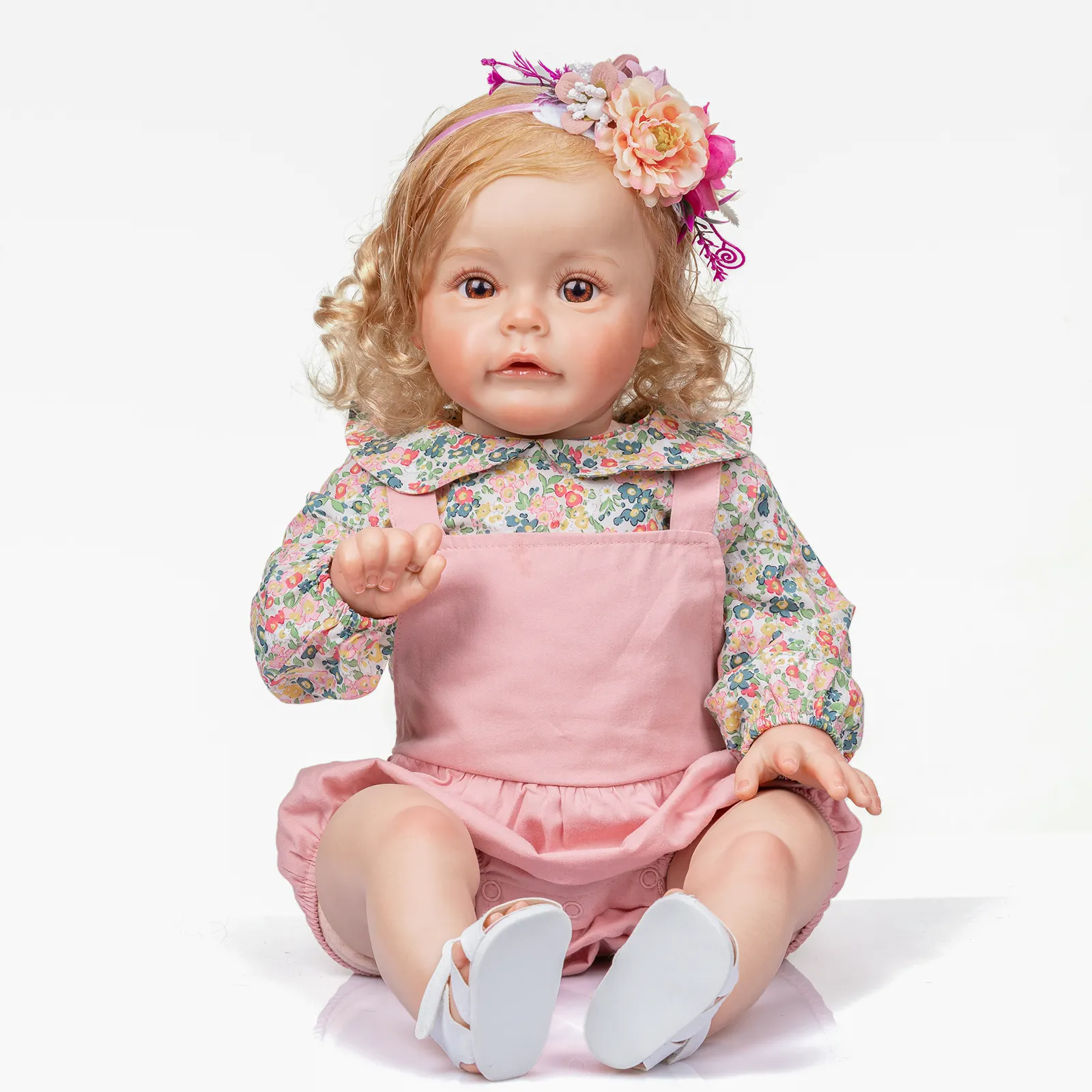 60CM Top Quality Reborn Toddler Princess Sue-sue Hand-Detailed Painting 3D Skin Tone Collectible Art Doll Gifts for Girls