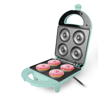 Mini gaufrier électrique belge pour usage domestique, machine à beignets et à cake pops en forme de poisson et d'animaux, plaques interchangeables pour le petit-déjeuner