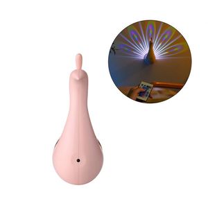 Hot Selling Peacock Night Light Promotional Iron Wall Hanging Decorative <b>Remote</b> <b>Control</b> Projection <b>Lamp</b> with 2 Colors for Home - Product Image 1