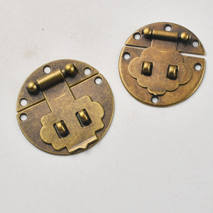 Boucle de panneau ronde en alliage de zinc, style antique, serrure de meuble sans clé, design traditionnel, durable - Product Image 3