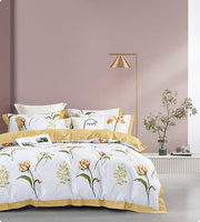 Housse de couette en coton imprimé, taille unique, double, reine, king size, housse de couette imprimée avec taie d'oreiller