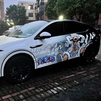 Pembungkus Mobil Vinyl PVC Custom Full Body Satu Bagian Motif Anime Dragon Ball Luffy Berubah Warna Perekat Sendiri