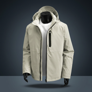 Blouson Bomber Décontracté Homme Style Urbain Extérieur à Capuche Automne Hiver Chaud Grande Taille Respirant Léger Fermeture Éclair Avant - Product Image 4