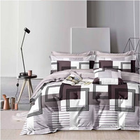 Maison Microfibre 100% Polyester Haute Qualité Beau Design Queen Size 5PCS 6PCS 7PCS Ensemble de Lit Couette