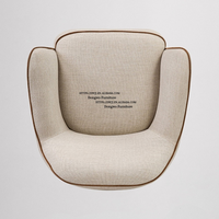 Fauteuil pivotant à 360 degrés avec repose-pieds beige/gris, canapé moderne, garniture cloutée pour chambre à coucher, salle de jeux, coiffeuse, fauteuil pour salon