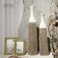 Vase en céramique Wabi-Sabi Merlin Living pour la décoration de la maison, vase de table, décoration, fabrication d'usine de céramique de Chaozhou