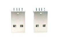 Conector Hembra USB2.0-AM de YZTECH, SMT, Blanco, Latón, PCB, 4P, 12V, 1A