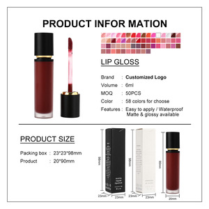 Brillo Labial Personalizado OEM en Oferta, Nuevo Estilo Brillante Mate, No se Transfiere, Larga Duración, Fácil Aplicación, Color de Labios, Marca Privada, Venta al por Mayor - Product Image 3