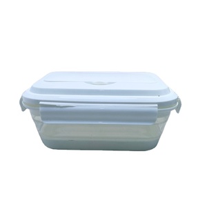 ภาชนะแก้วเก็บอาหารพร้อมฝาปิด ภาชนะแก้วเตรียมอาหาร ภาชนะแก้วใส่อาหารกลางวัน ใช้กับไมโครเวฟ เตาอบ และเครื่องล้างจานได้ - Product Image 1