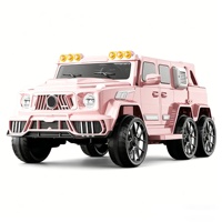 Voiture électrique pour enfants à six roues avec télécommande, alimentée par batterie, siège en plastique extra large pour garçons et filles de 1 à 3 ans