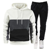 PASUXI Grossiste Ensemble de Survêtement Grande Taille Homme pour Sport Extérieur – 2 Pièces : Sweat à Capuche et Pantalon de Survêtement