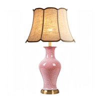 Lampe de table en céramique et laiton personnalisée, style américain simple, chambre à coucher, style chinois, salon européen, hôtel, lampe de chevet LED