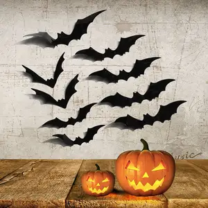 Customized Package Halloween Decorations Outdoor Scary Bat PVC Window Decor Party Supplies DIY Decoration