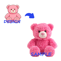 Peluche super douce personnalisée avec fermeture éclair, design brodé, doublure en nylon et en mesh