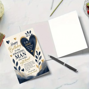 Biglietti d'auguri romantici stampati in inglese per compleanno, confessioni d'amore, messaggi per fidanzati, mariti, San Valentino e altre festività. - Product Image 3