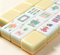 Jeu de Mahjong de Luxe à 4 Couches en Acrylique Multicolore, Faible MOQ, Écologique, pour 4 Joueurs, Idéal pour les Divertissements et les Rassemblements