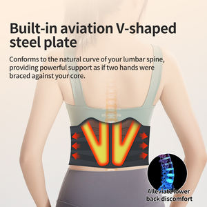 Kain rajut bahan stabil termal sabuk pijat dinamis tulang belakang pintar fungsi musik pemanasan isi ulang 2000mAh pinggang - Product Image 3
