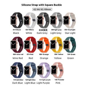สายนาฬิกาซิลิโคนขายส่งจากโรงงานสำหรับ Apple Watch S11 10 42 มม. 46 มม. Ultra 49 มม. SE 44 มม. สายนาฬิกาแบบสปอร์ต - Product Image 6