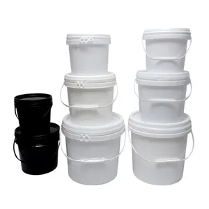 Food Grade Thicken Durable Plastic Gallons Bucket With Screw Cap And Handle Storage Container