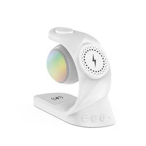 Nuovo Design 2024 Caricatore Wireless 5 in 1 con Supporto e Altoparlante Bluetooth per iPhone e <span class=keywords><strong>Samsung</strong></span> - Product Image 2