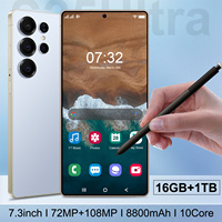 Teléfono Móvil S25 Ultra 1TB ROM 5G, 16GB RAM, Pantalla AMOLED de 7.3" y 120Hz, Cámara de 108MP, Batería de 8000mAh, Octa Core, Carga Rápida, Venta al Por Mayor de Fábrica