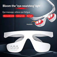 Lunettes de massage oculaire intelligentes - Thérapie par lumière rouge avec micro-courant, chaleur et vibrations pour les poches sous les yeux et les cernes