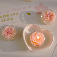 Bougie Parfumée Personnalisée en Forme de Pivoine, Cadeau de Saint-Valentin, Décoration Classique pour la Maison, Décoration de Mariage, Bougie Chauffe-Plat