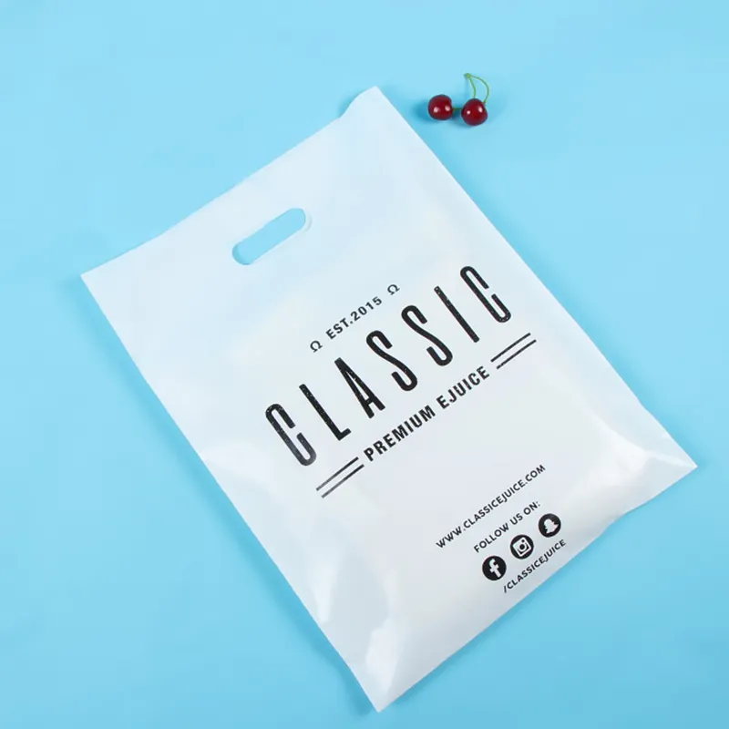 Bolsa personalizada de plástico hdpe de una sola capa, Asa de bolsas de plástico Biodegradable con logotipos, reutilizable, gran oferta