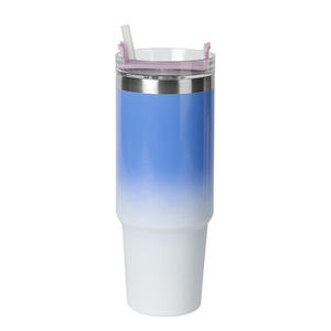 Taza de suministro de agua directa transfronteriza, coche de acero inoxidable irrompible, Pajita de vacío portátil de doble capa para exteriores Insula - Product Image 5